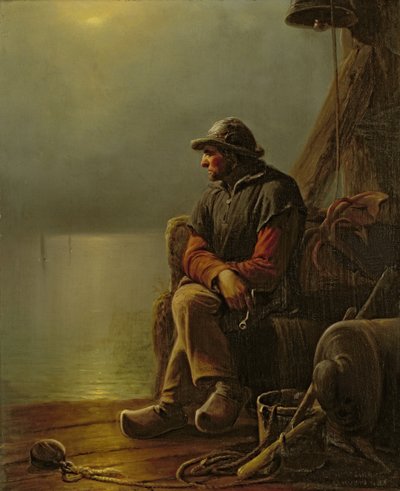 Der Lotse hält Wache, 1851 von Karl Schlesinger